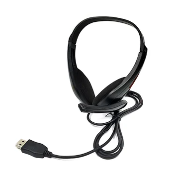 Universal USB com Fios de Fones de ouvido de Jogos para PC Fone de ouvido Com Redução de Ruído de Microfone Estéreo de Fone de ouvido para Capacete Para Computador Portátil