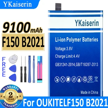 YKaiserin 9100mAh ~ 9500mAh Para Oukitel F150 B2021 Para Oukitel IIIF150 R2022 R2022 de Bateria Pilhas