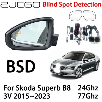 ZJCGO Carro BSD Radar do Sistema de alerta de Ponto Cego Segurança de Detecção de Condução de Alerta para Skoda Superb B8 3V 2015~2023