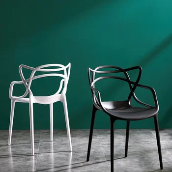 Único Designer De Acessórios Ergonômicos Nórdicos Cadeiras De Jantar Branco Moderno Muebles Para El Hogar Salão Salão Ao Ar Livre Móveis